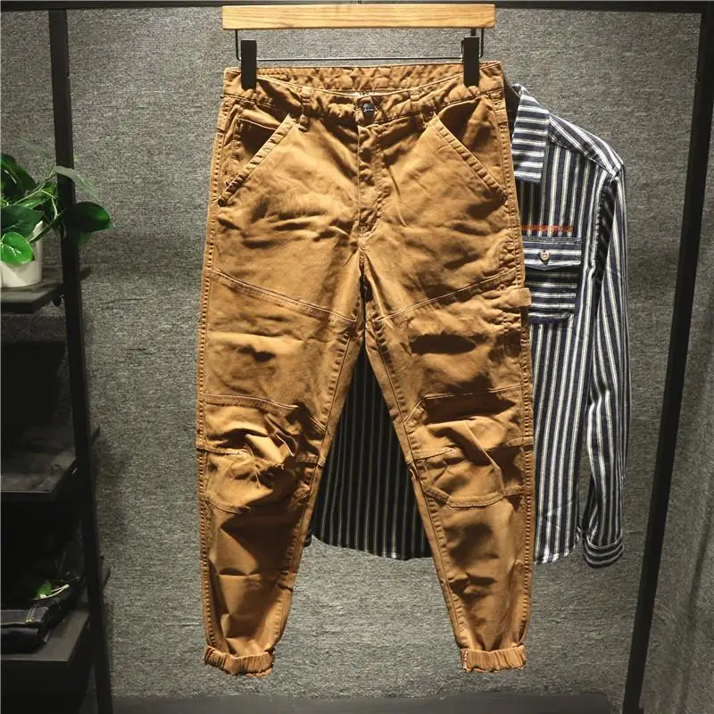 

2022 New Joggers Cargo Pants for Men Casual Hip Hop Pocket Male Trousers Sweatpants Streetwear Cotton Comfortable Pants T362