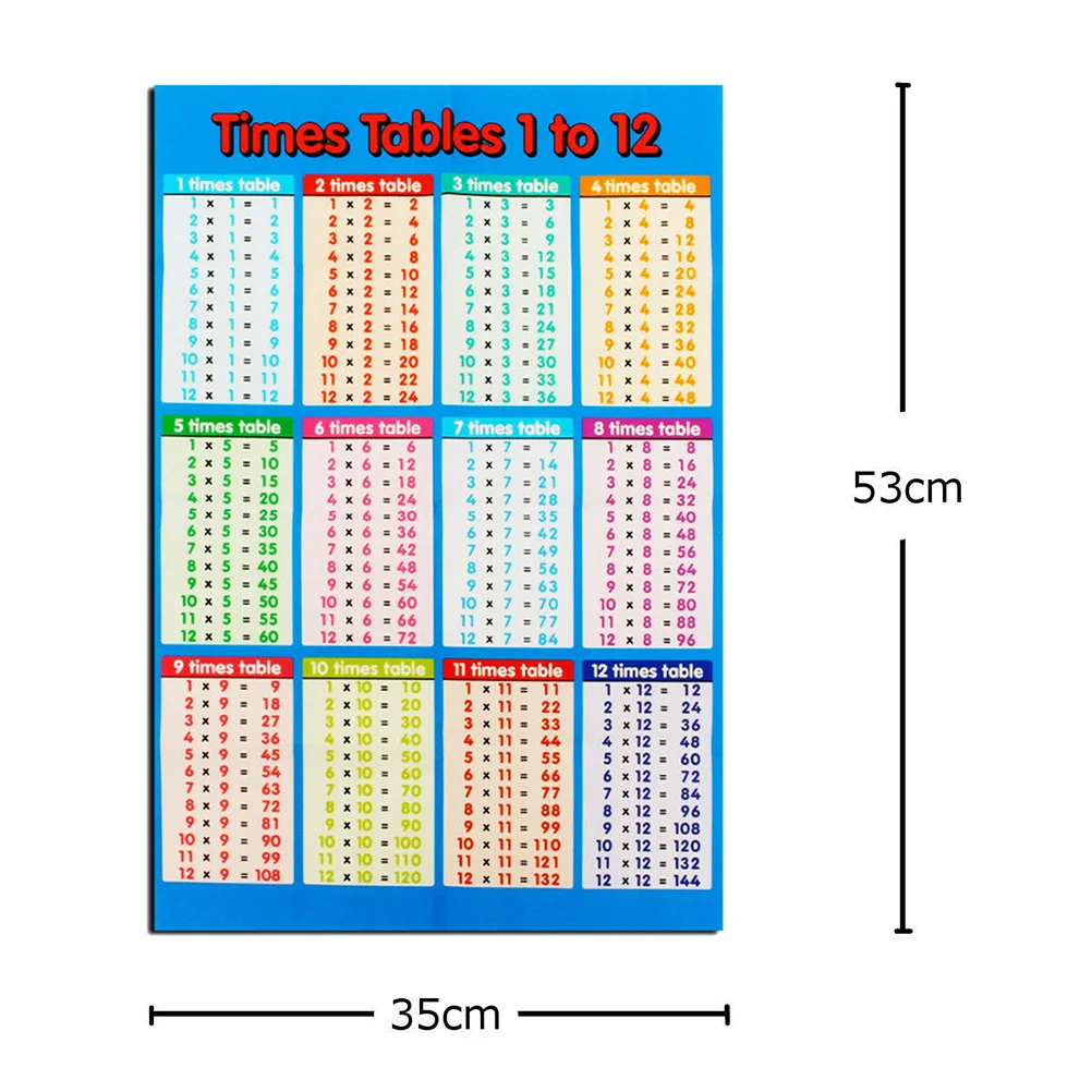 Autocollants Muraux de Table de Multiextrêmes Perfec99, Tableau Mural d'École Primaire, 1 Pièce