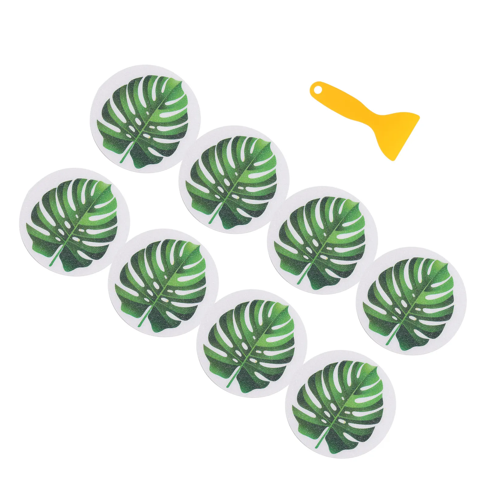 

1 set Non Slip Stickers Leaf Shaped Bathtub Seals Adhesive Wall Decor Cute Bath Accessories Anti Skid Tiles Smooth Surface Kids