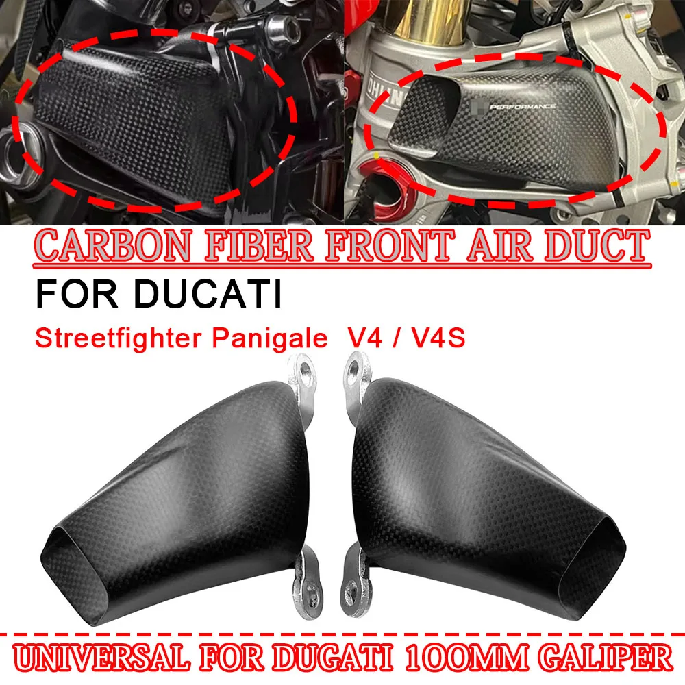 

Motorcycle Front Brake Air Ducting Caliper Radiator Cover For DUCATI PANIGALE V4 V4S Streetfighter V4/S Carbon Fiber Accessories