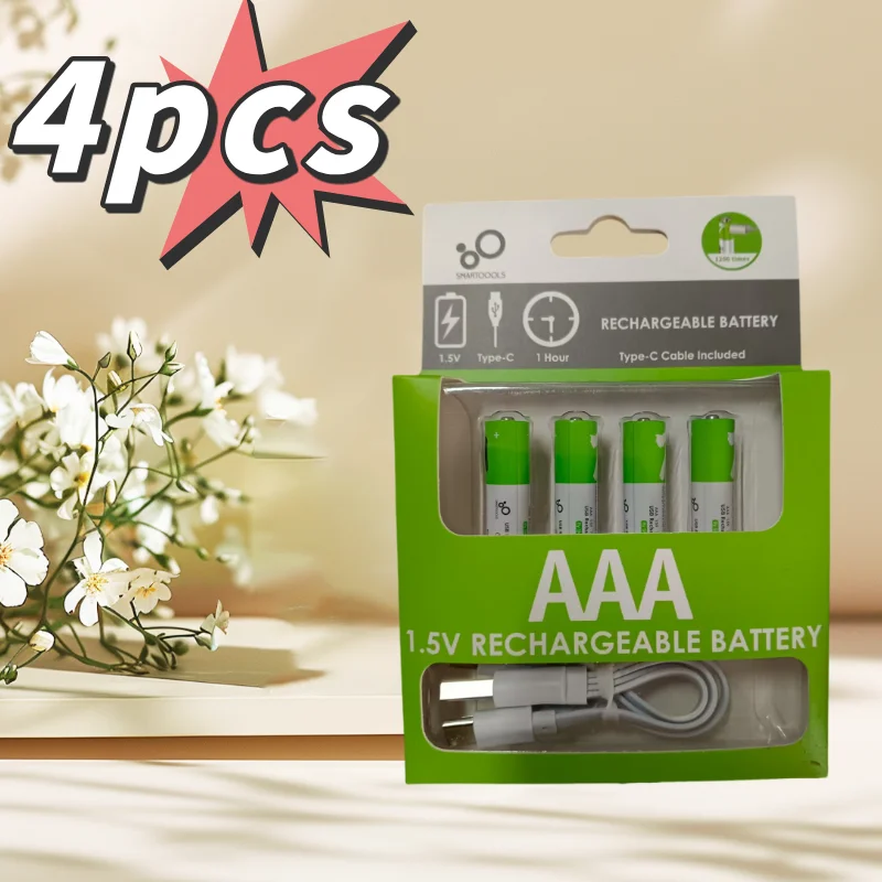 

2025 1.5V AAA+AAUSB Rechargeable Learning Machine No.5 and No.7 Lithium Battery Type-C Quick Charge Password Lock 1200 times