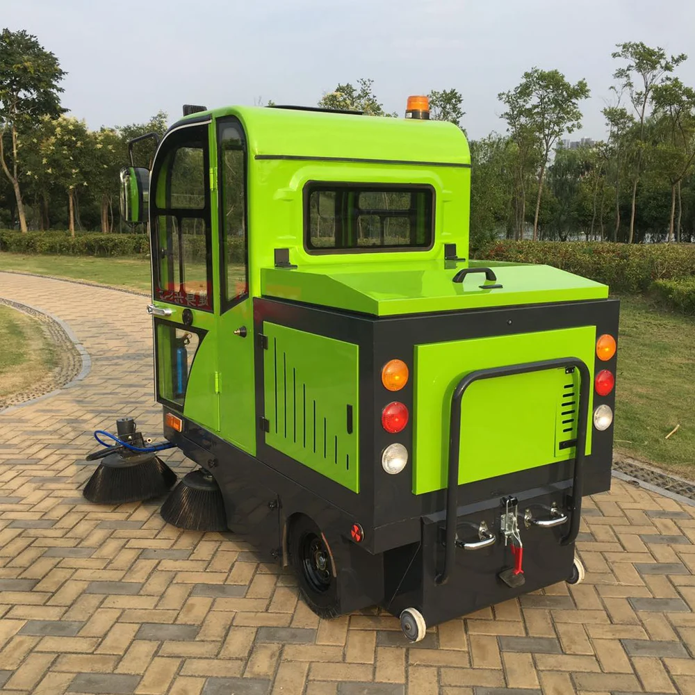 Enclosed Cabin Ride On Street Sweeper Industrial Commercial Road Floor Cleaning Equipment For Workshop Factory Park School view 5