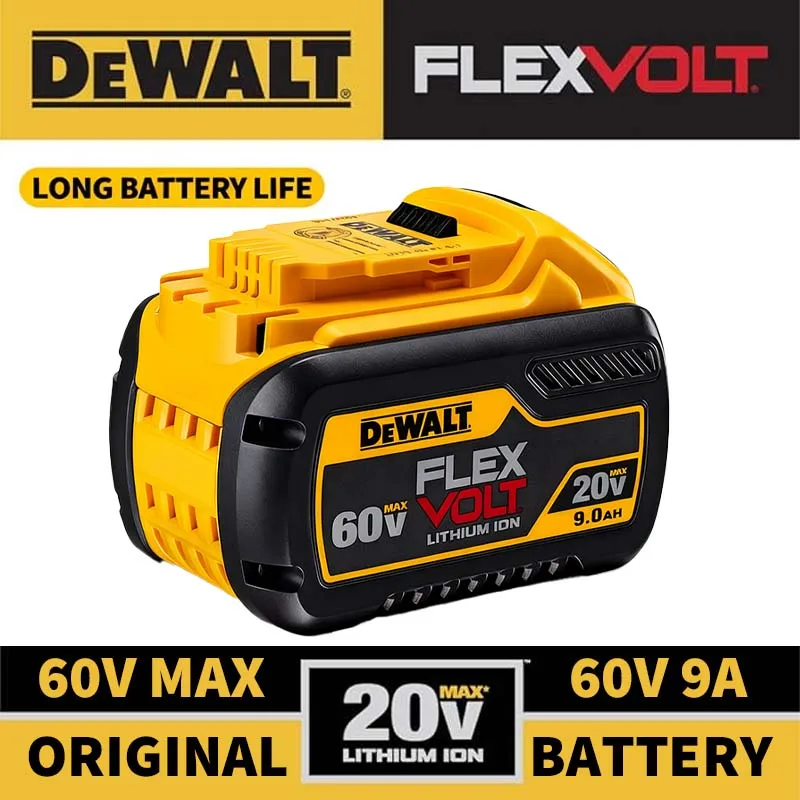 

Для оригинального аккумулятора Dewalt 60 В/20 В MAX, 9,0 Ач, 5,0 Ач, литий-ионный аккумулятор для электроинструмента DCB609, DCB205, DCB206, DCB112, комбинированное зарядное устройство