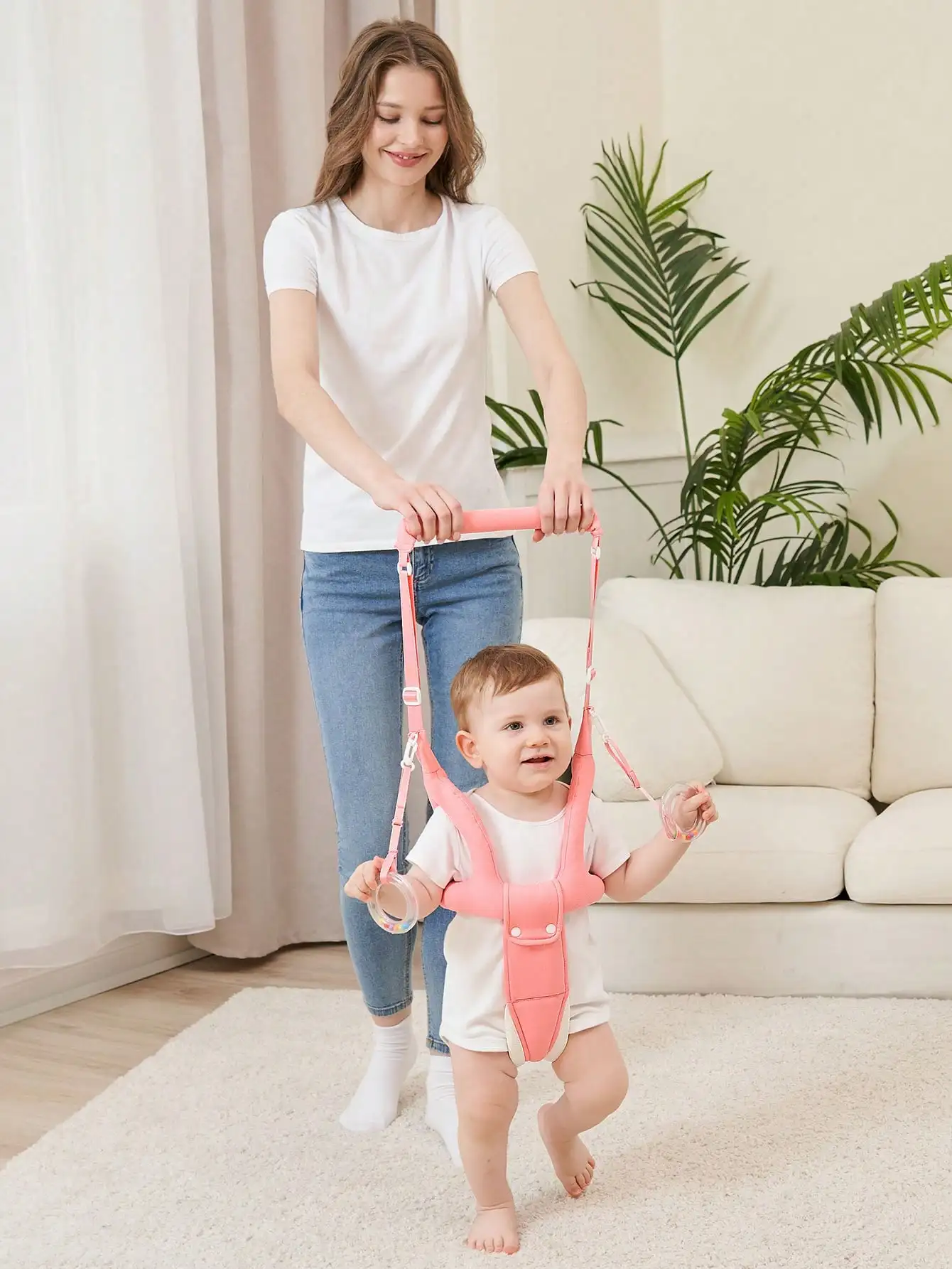 Baby Walking Harness - Handheld Kids Walker Helper - Toddler Infant Walker Harness Assistant Belt - Help Baby Walk