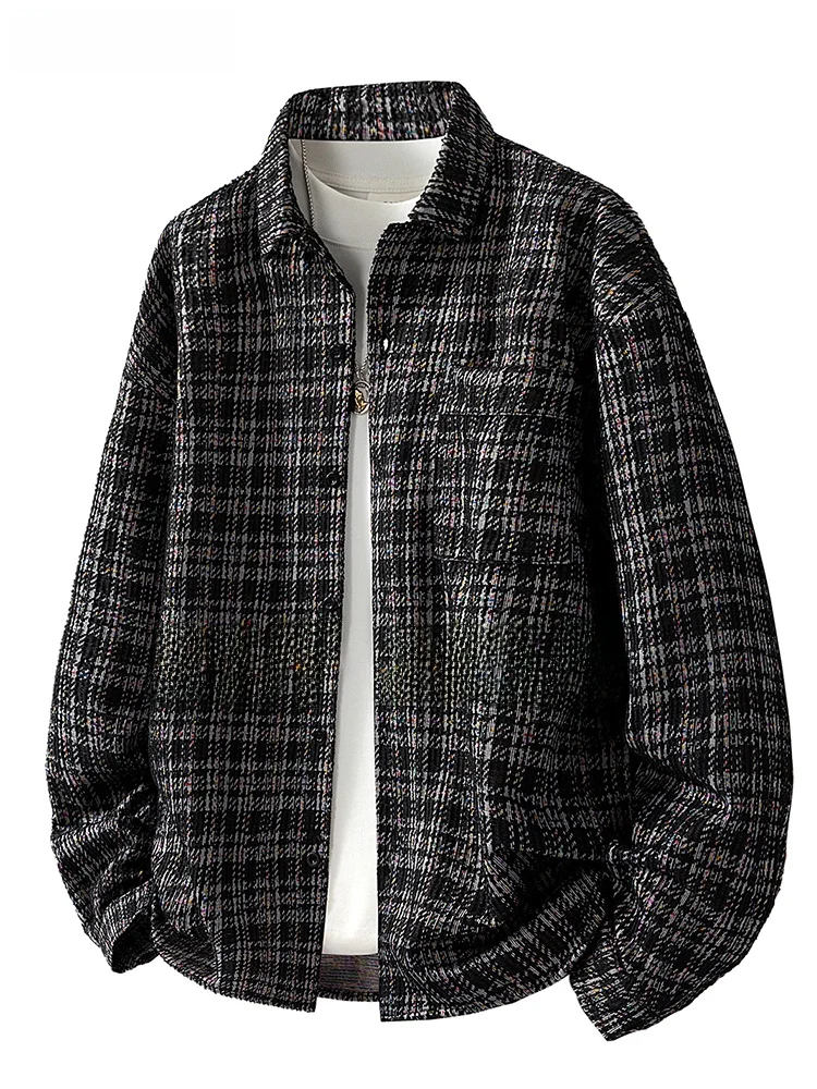 

Loose Fit Long Sve Cuban Collar Knitted Cardigan irt for Men Faionable Urban Sle Polyester Fiber Windproof Button down