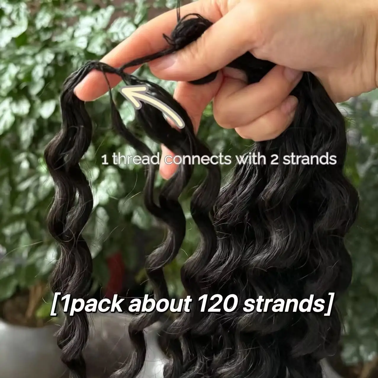 NABI Crochet cabello humano trenzado pre-separado Invisible 100% cabello humano onda profunda 16-24 pulgadas 100 g/lote cabello humano se adapta a mujeres