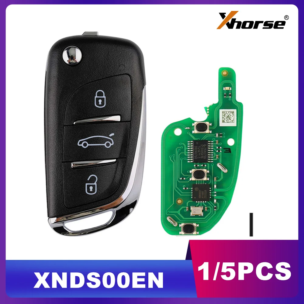 

1/5 шт. Xhorse XNDS00EN DS Style беспроводной универсальный дистанционный ключ 3 кнопки