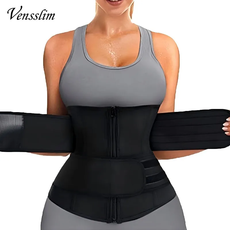 Vensslim Waist Trainer Body Shaper Corset Women Fashion Sauna Sweat Belt Workout Fitness Exercise Slimming Trimmer Control Belt