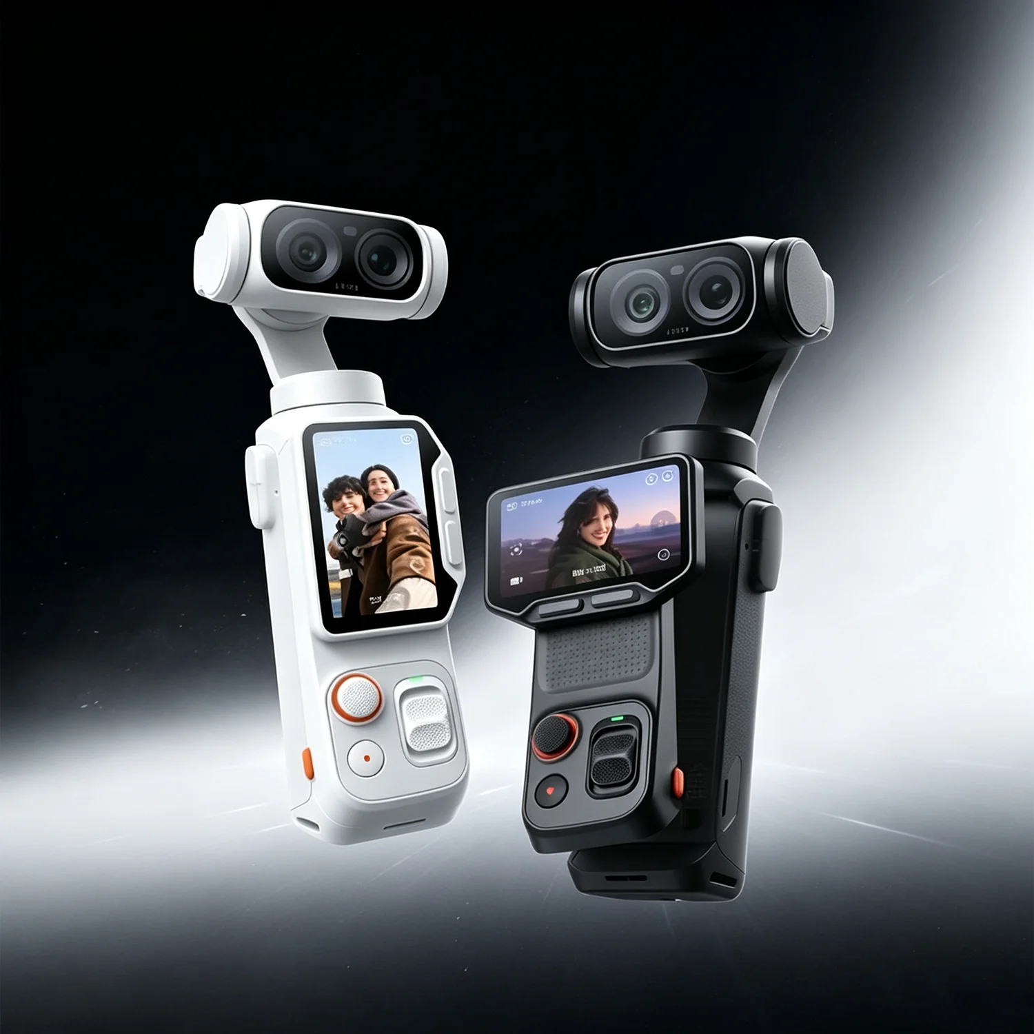 8K Ultra Pocket Camera 8K Dual Lenses 3 Axis Gimbal Stabilizer Detachable OLED Screen Triple AI Chip Vlog Recording Camera