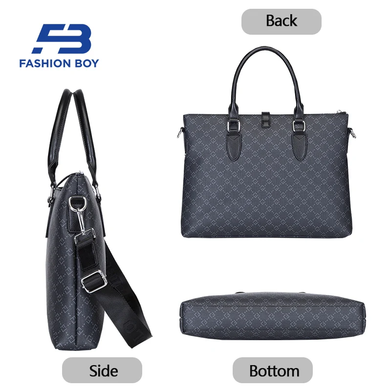 FASHION BOY Large Capacity Brand Business Briefcase Luxury Designer Men Handbag