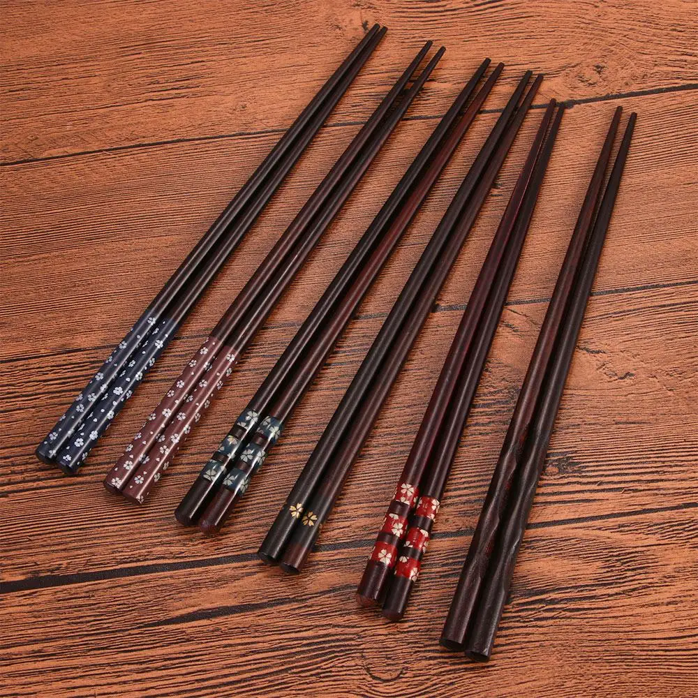 Beauty Pattern Restaurant Japanese Cooking Chopsticks Handmade Dinnerware Kitchen Tools Sushi Chopsticks Wood Chopsticks