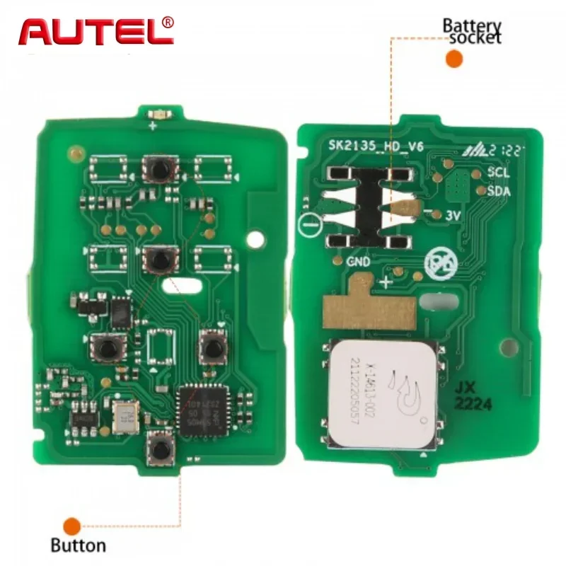 Autel IKEYHD005AL مفتاح التحكم عن بعد الذكي العالمي 5 أزرار لهوندا