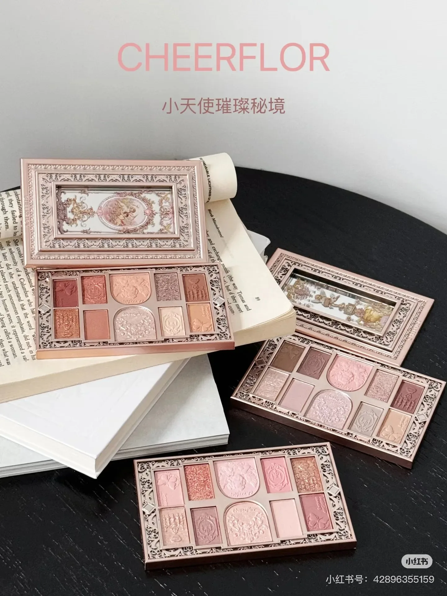 Paleta Cieni do Powiek CHEERFLOR Angel Picture Frame Serie 10 Kolorów Matowe Brokatowe Połyskujące Efekty Rzeźbienia Delikatna Paleta Cieni do Powiek