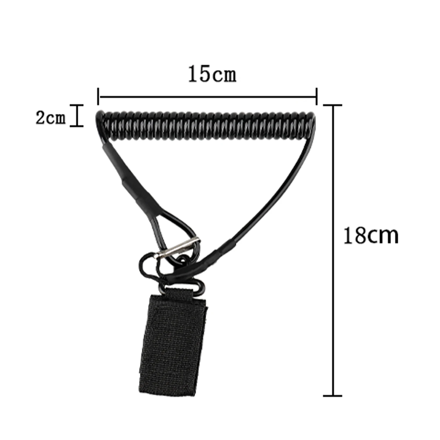 XC Tactical Lanyard Spring Rope Outdoor Hiking Camping Anti-lost Phone Key Chain Molle Military Backpack Attactment Spring Strap