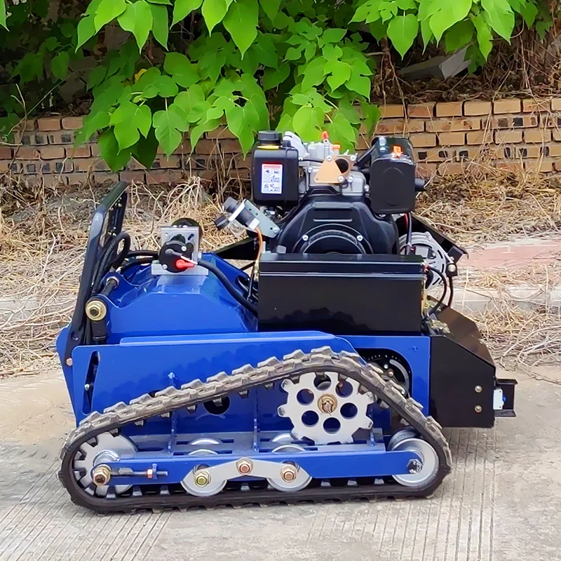 

Customized Crawler Type Remote Control Mower Petrol Powered Landscaping Equipment