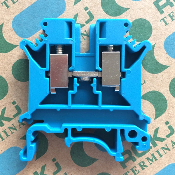 

10pcs RJ1 UK6N-TL blue/Ricky wiring terminal/6 square/all copper parts/V0 flame retardant