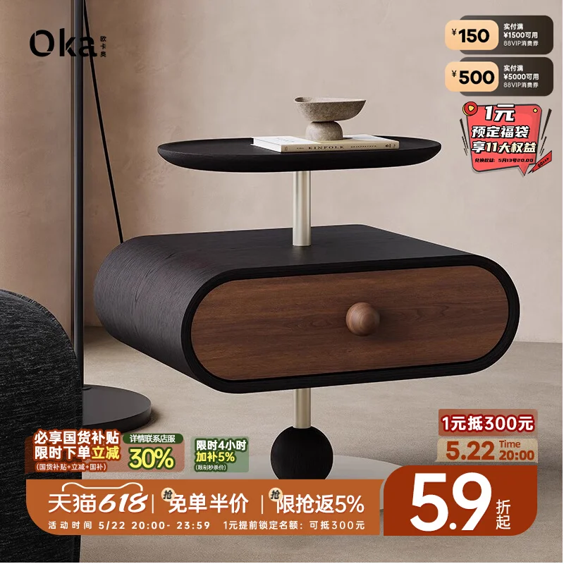 غرفة المعيشة على طراز العصور الوسطى، خزانة جانبية مخصصة لغرفة النوم، طاولة بجانب السرير #3