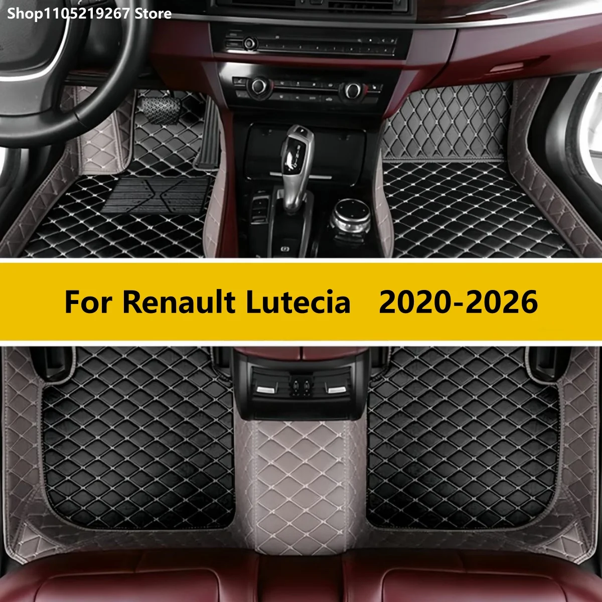 

Car Floor Mats For Renault Lutecia 2020 2021 2022 2023 2024 2025 2026Carpets Leather Mat Durable Rugs Anti Dirty Pad Set