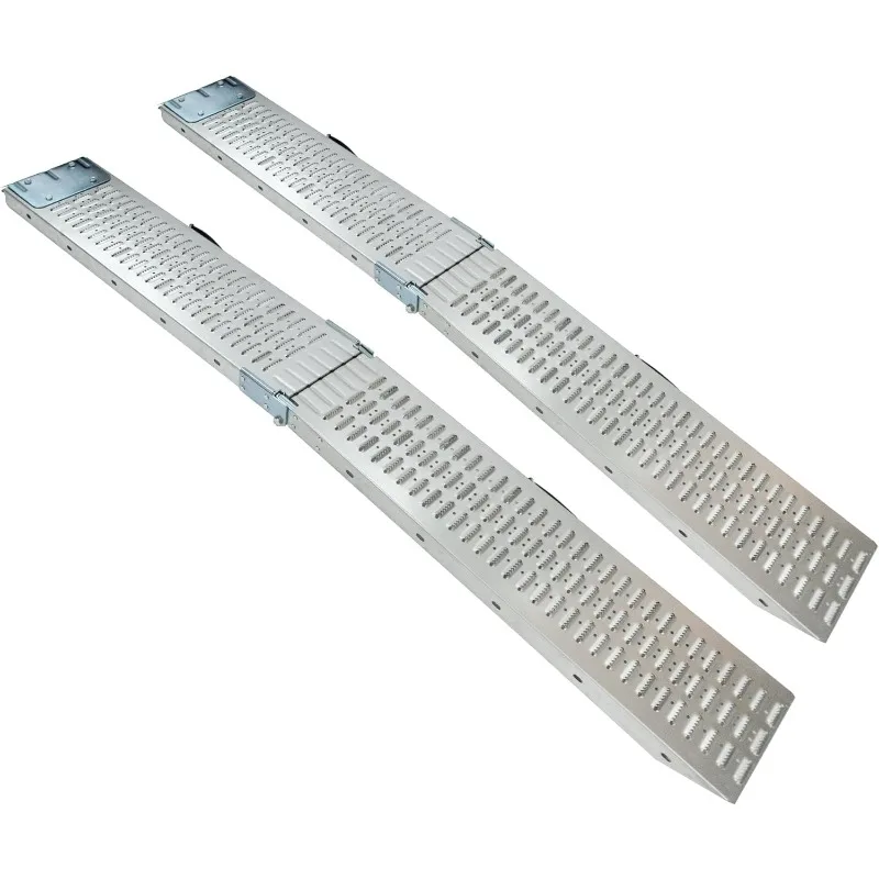

ThunderBay 73'' x 9''Loading Ramp Set Pack of 2 Folding Ramp Galvanized Steel 880 lbs Max Folding Ramp for Trailers,Car Tailg