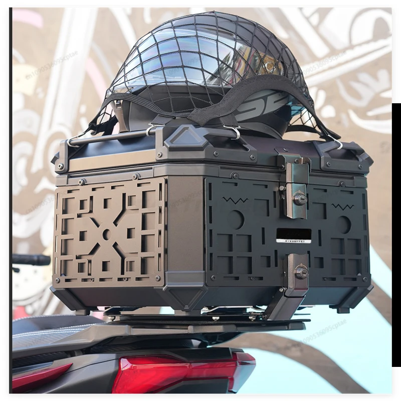 

Багажник мотоцикла, многофункциональный бронированный багажник из алюминиевого сплава 45 л, багажник электромобиля Black Knight