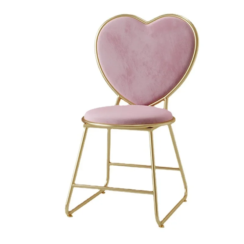 

Home balcony metal nail make-up dressing table stool bedroom chair wrought iron back chair ins photo chair