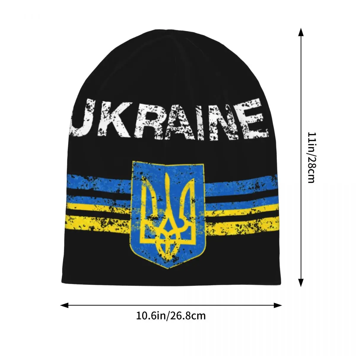 Ukrainian Flag Bonnet Hat Cool Street Ukraine Skullies Beanies Hats Men's Women's Warm Dual-use Cap