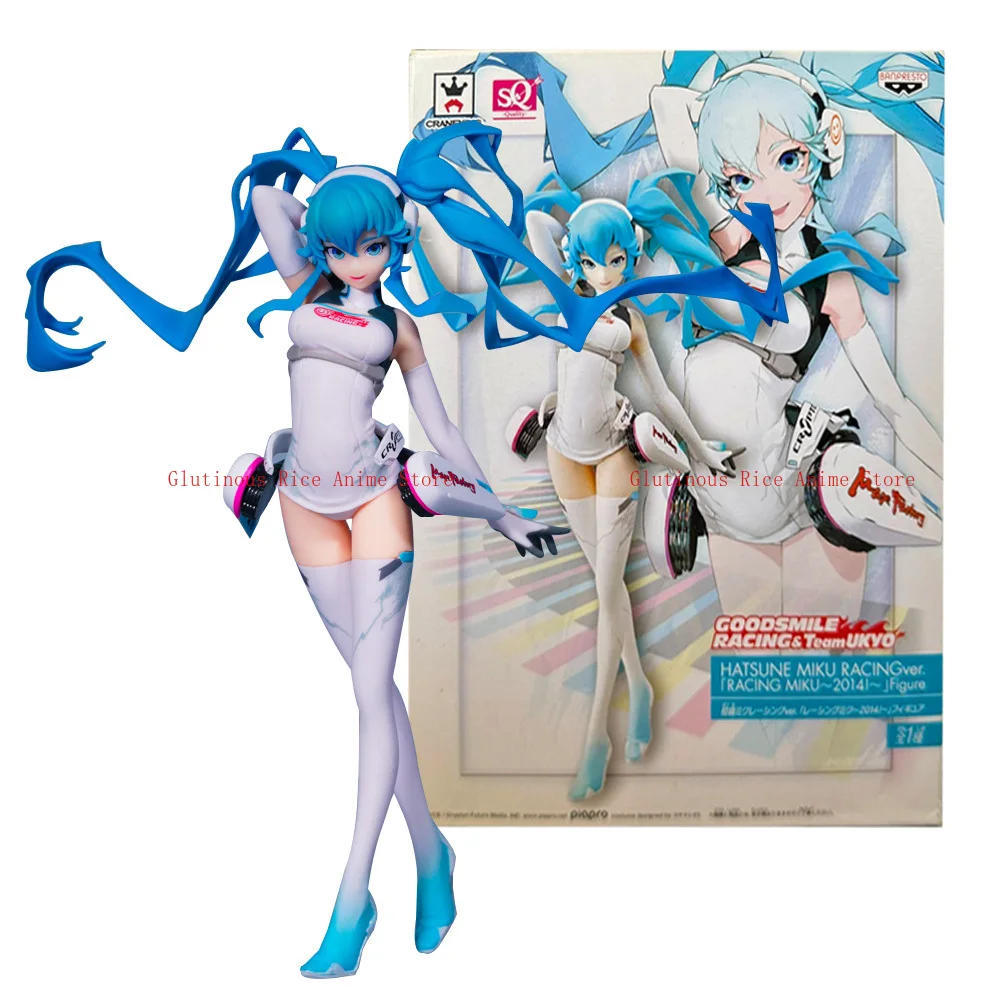 

ln Stock 18 см аниме Хацунэ Мику гоночная фигурка 2014 модель игрушки подарочная коллекция 1/8 экшн гоночная форма стоячая кукла ПВХ