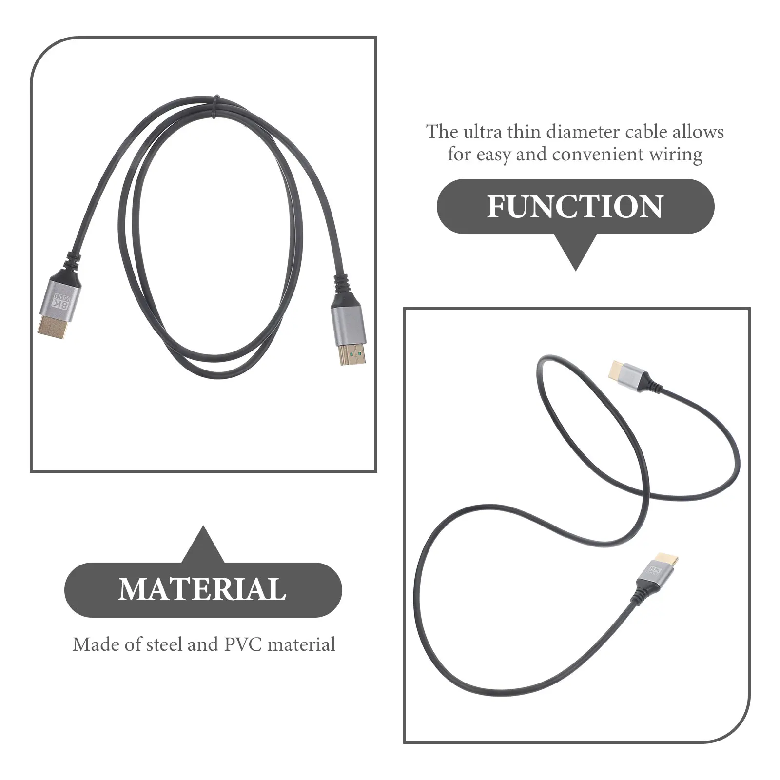 

8K Cable Male To Male 1-Meter Ultra Hd Connector For Monitor Computer High .1 Cable Long Video Cord 19+1 Core Design