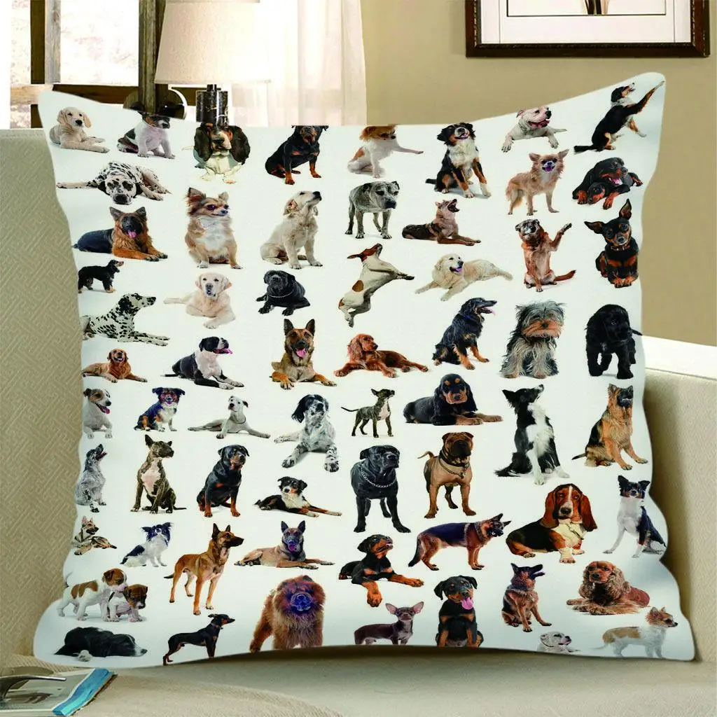 Cartoon Animal Pattern Pillowcase for Kids Decorative Cushion Cover Sofa