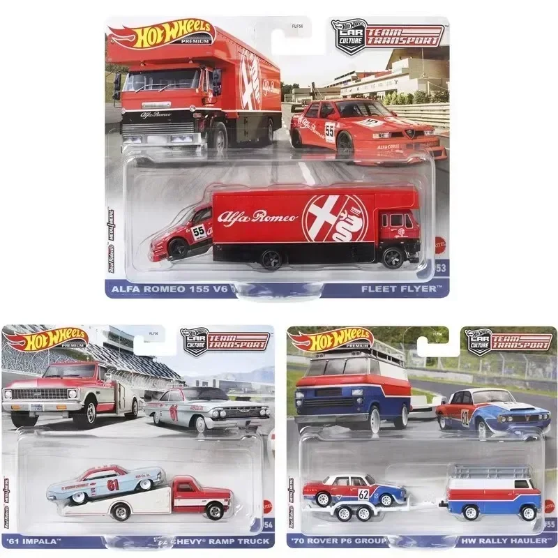 Original Mattel Hot Wheels FLF56 Premium Car Culture Team Transport Liberty Walk Vehicle Model Toys for Boys Collection Kid Gift