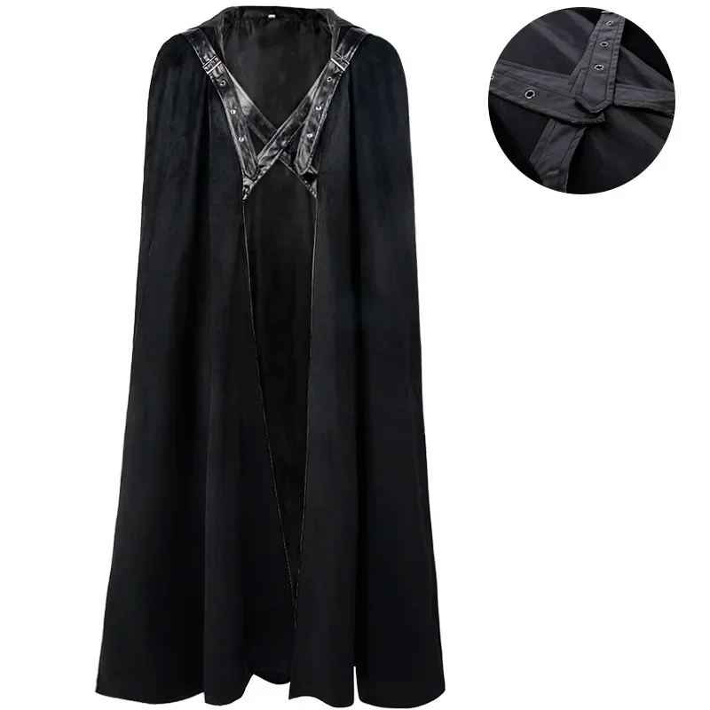 

Euramerican Medieval Retro Cloak Men's Hooded Wizard Cape