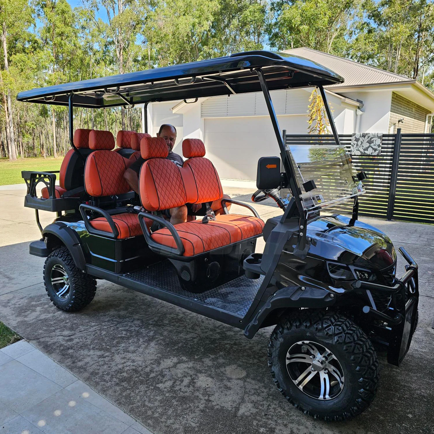 2026 Hot Offroad Hunting Cart Golf Buggy Lithium Battery Electric Car for 6 People Accept Customize