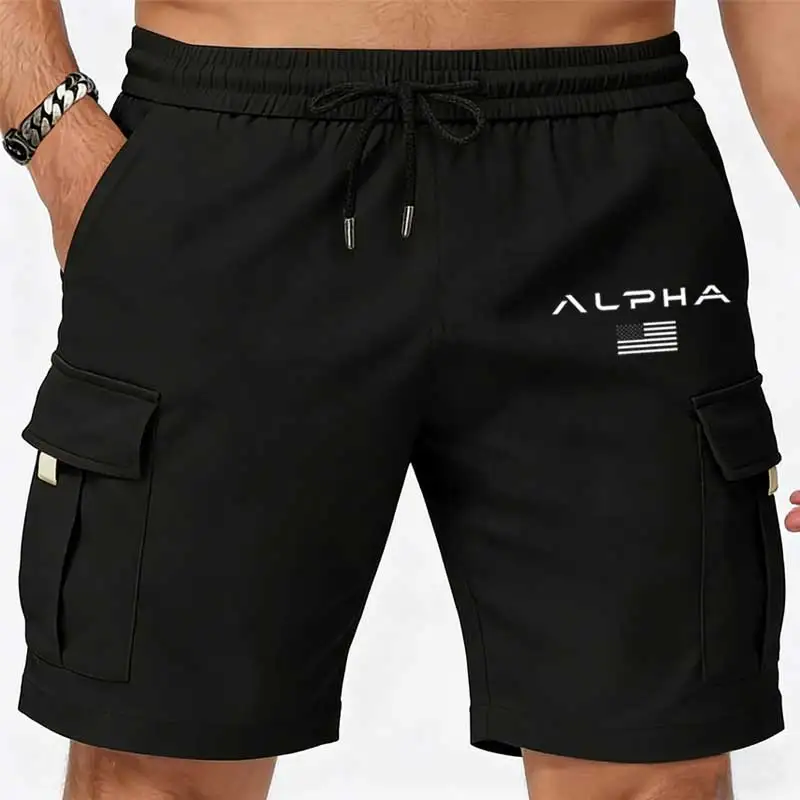 2026 New Printed Cargo Shorts Fashion casual Running Shorts Summer Cargo Work Camping Multi-pocket Short Pants Streetwear