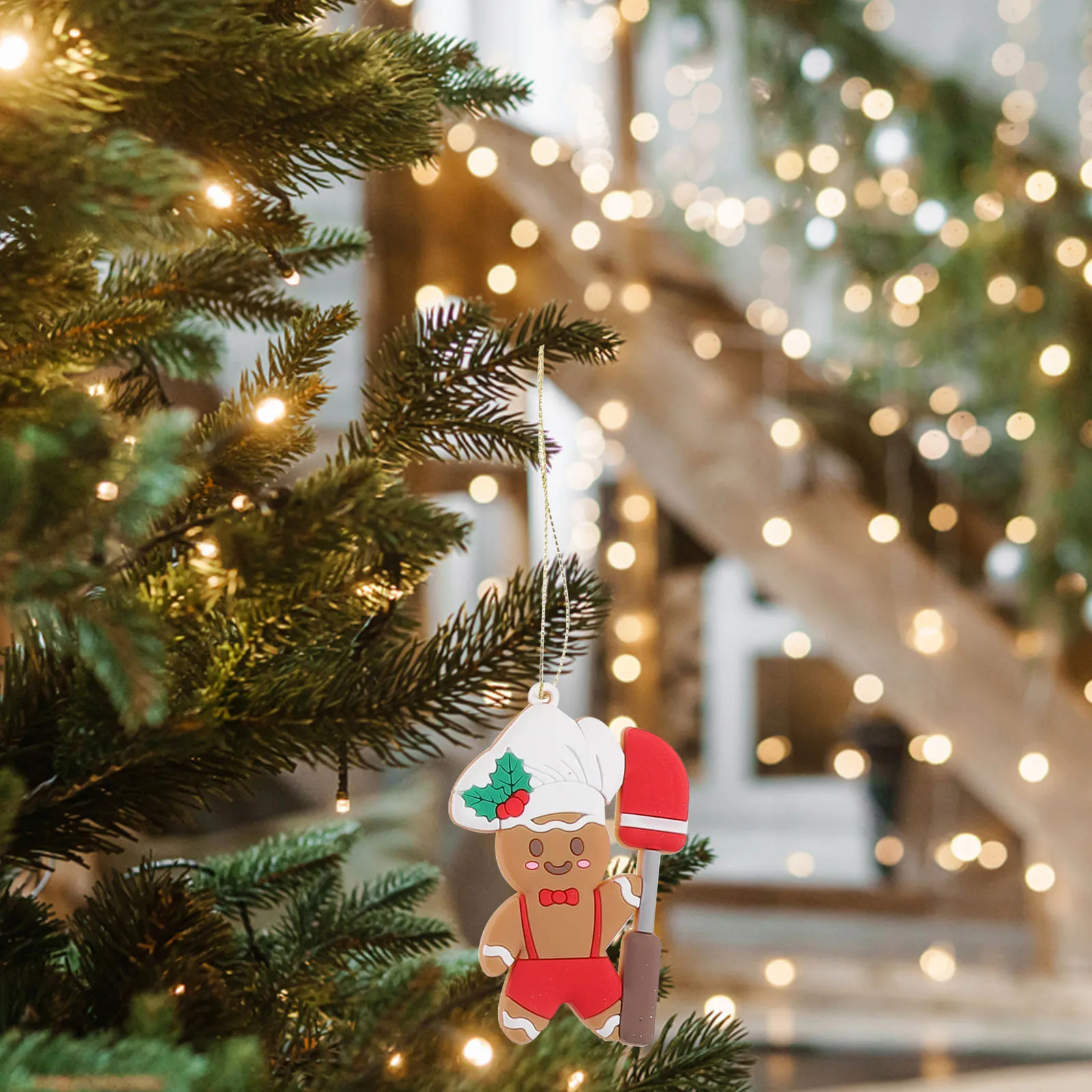 12pcs Gingerbread Man naments Colorful Unique Design for Christmas Tree Door Wall Party Home Garden Decoration