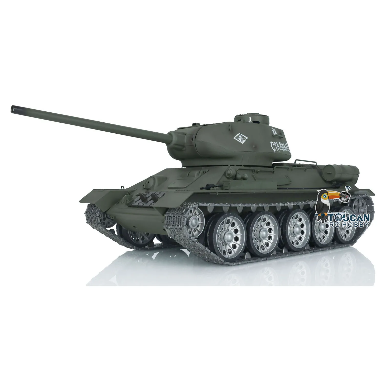 Henglong 1/16 Pro Ver 7.0 Soviet T34-85 3909 360°Barrel Recoil Metal Tracks Wheels Engine Sound RC Armored Tank TH17770-SMT7