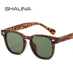 SHAUNA Retro Square Sunglasses Women Rivets Decoration Shades UV400 Men Punk Sun Glasses