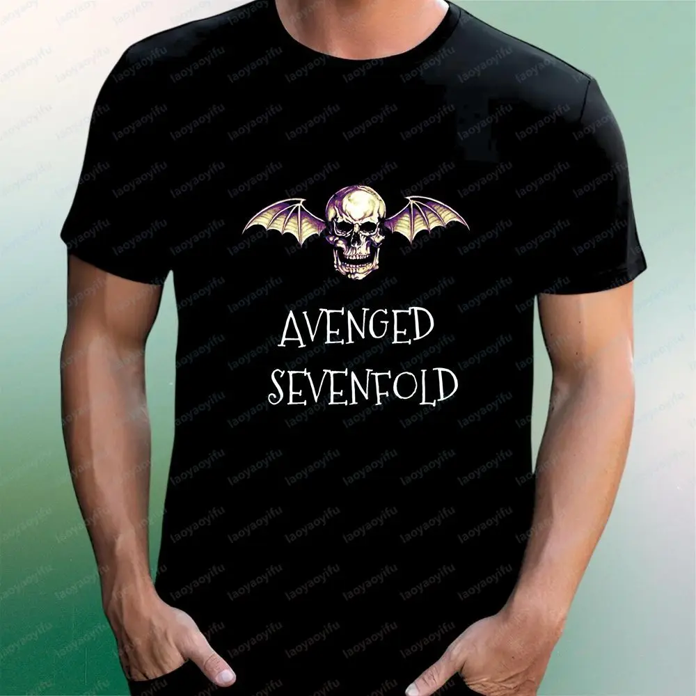 Fashion: Avenged Sevenfold (A7X) - Level 7 Inferno Summer Casual Trendy Stylish Men's and Women's Universal Round-neck T-shirt
