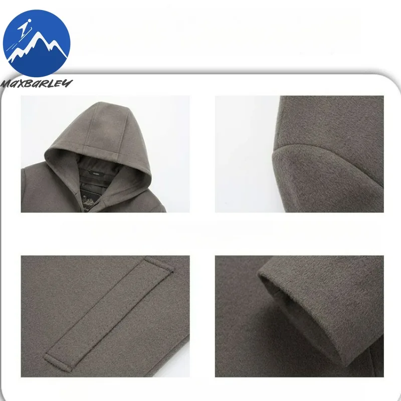 Maxbarley الفاخرة الرجال أسفل سترة رشاقته 90% الأبيض بطة أسفل مكتب المعاطف الدافئة الأعمال عادية مقاومة البرد الشتاء معطف الصوف