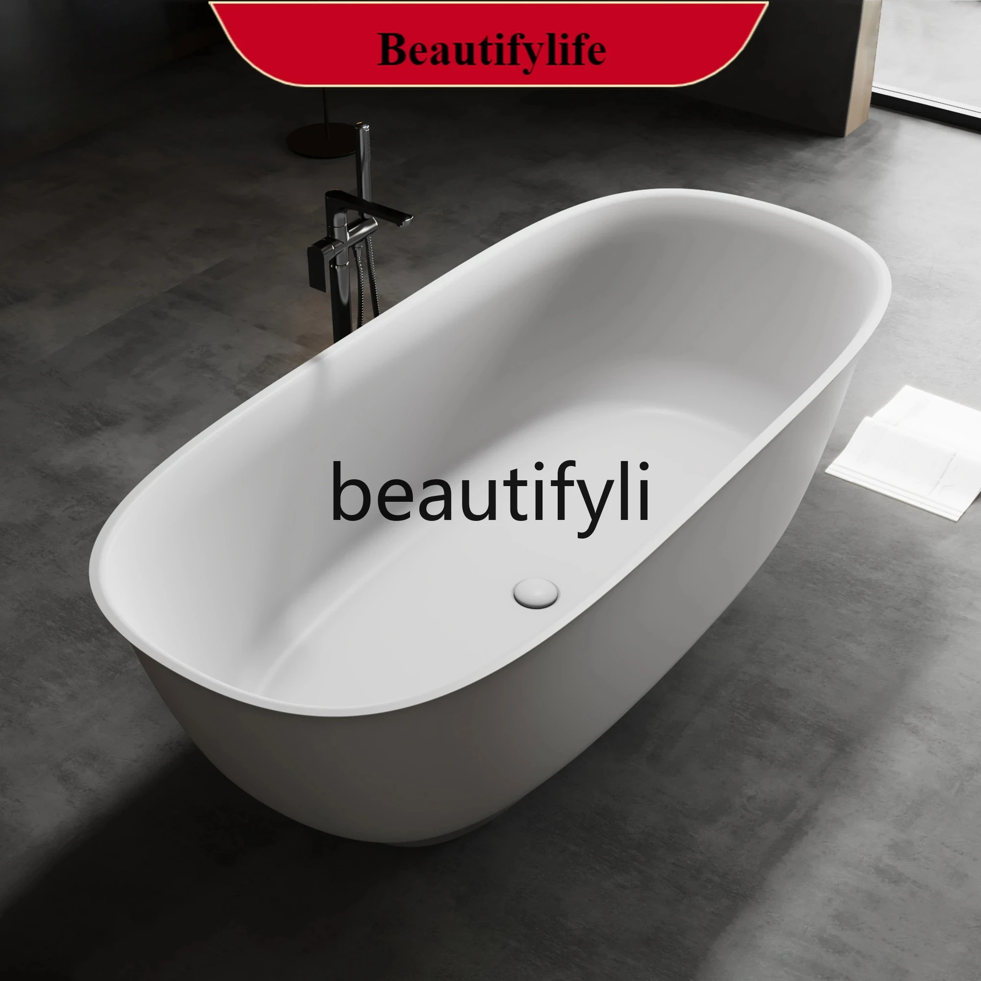 

French European 1.7m Detached Hotel Villa Club Pure Acrylic Double Adult Household Bathtub Bathtub