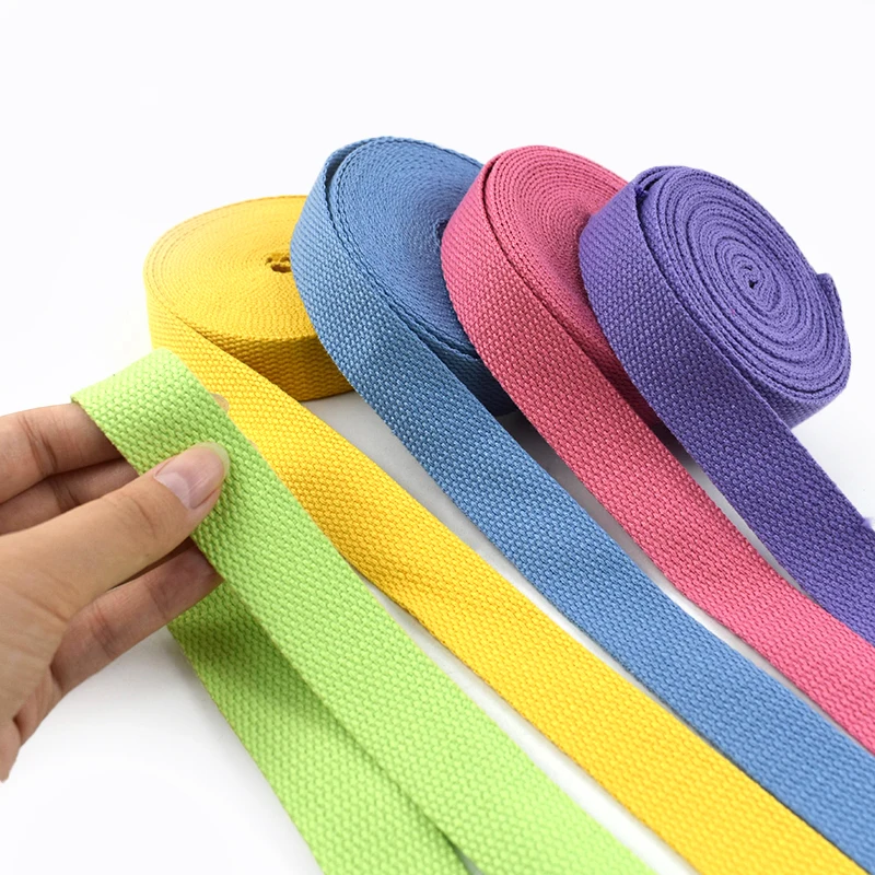 2-10M 25mm Cotton Webbing Strap for Bag Backpack Belt Ribbon Band Clothes Knapsack Tape Bias Binding DIY Sewing Accessories