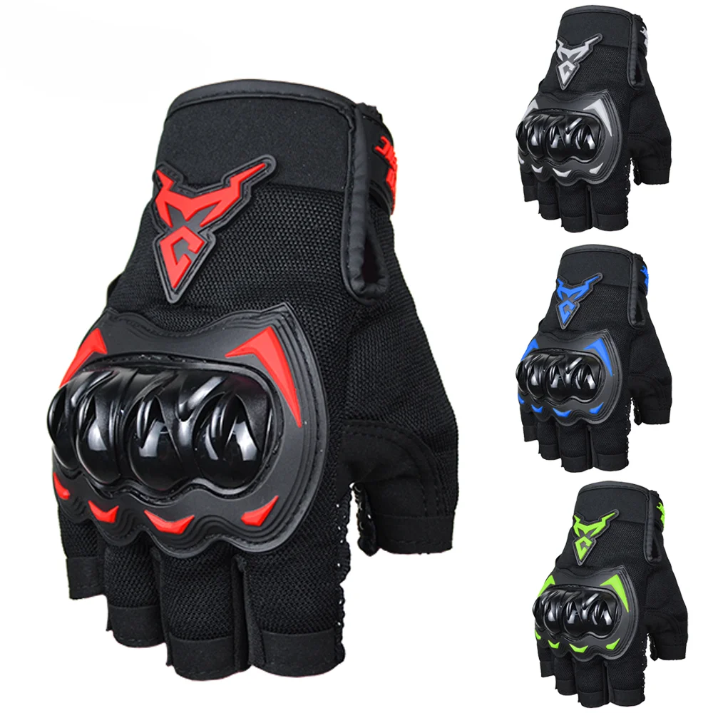 Motorcycle Gloves Summer Men Breathable Motorcycle Half Finger Guantes Motocross Motorbike Touch Screen Racing Glove Anti-fall