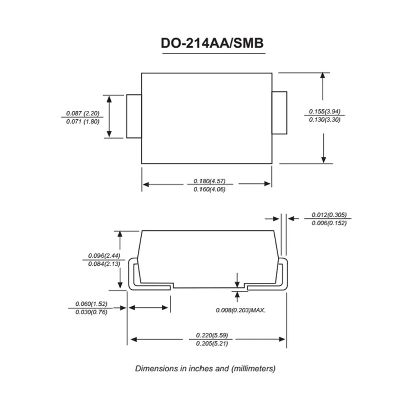 2000PCS SS14 SS24 SS34 SS16 SS26 SS36 SS110 SS210 SS310 SS54 SS56 SS510 1A 40V SMA DO-214AC SMD Schottky Dioden – Detail 6