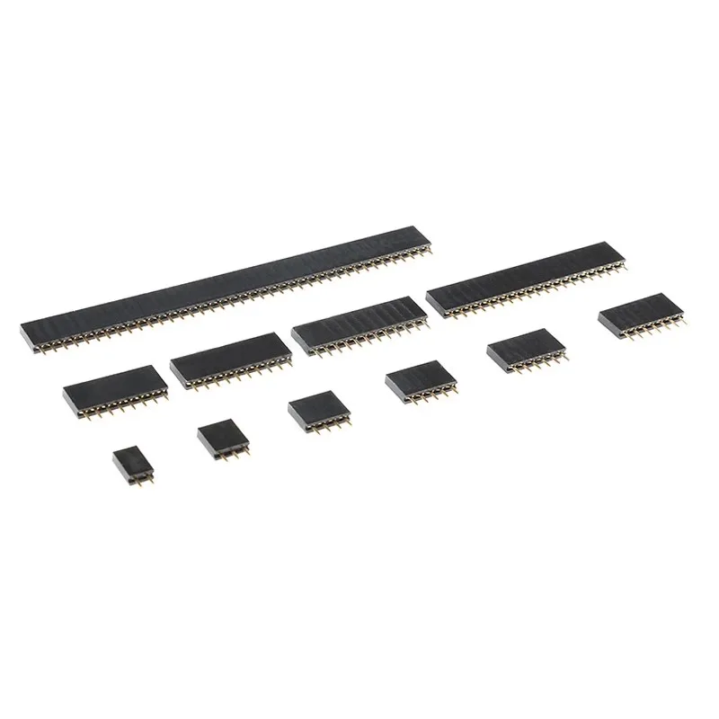 Lot de douilles 600 broches à une rangée, espacement de 2.54mm, 1 x, droites, 10 pièces