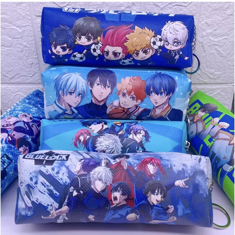

Blue Lock Anime Pencil Cases Student Stationery Pouch Large Capacity Storage Bag Zipper Stationery Makeup Bag Gift