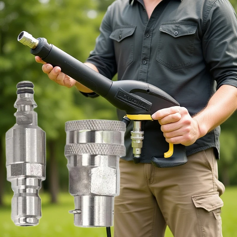 

Адаптер для мойки высокого давления 3/8, набор быстрых разъемов, быстрый разъем для шланга для водяного пистолета Karcher, соединение для преобразования с защитой от намотки