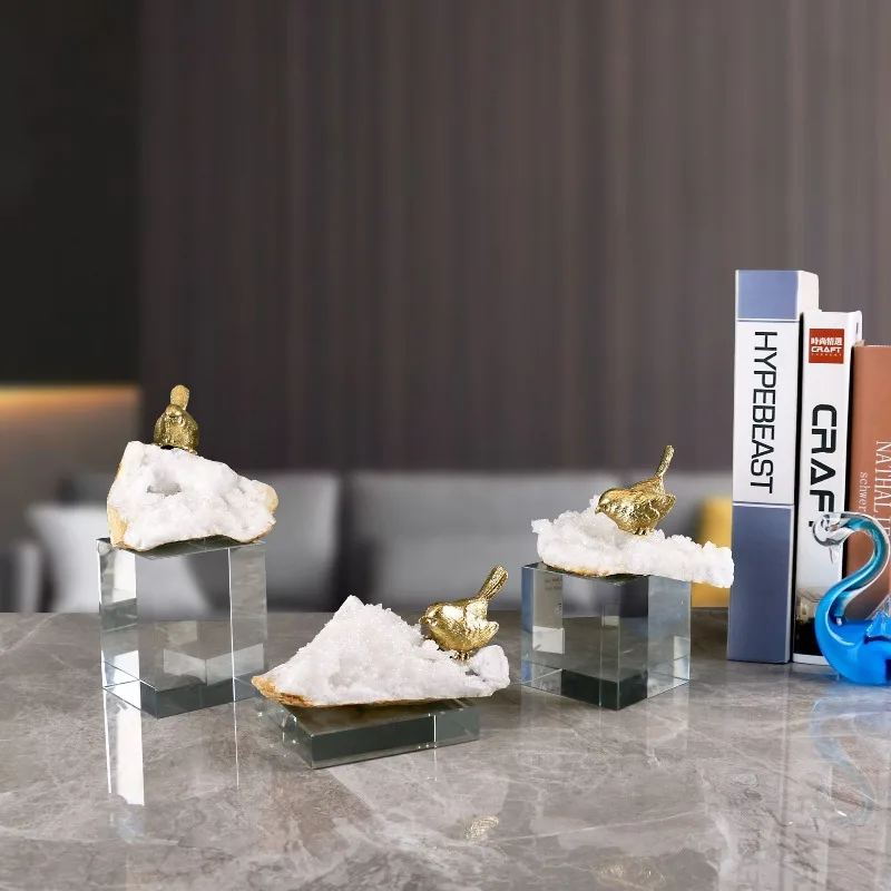 

Легкий роскошный современный хрустальный орнамент для гостиной, украшение для дома, подарок на новоселье