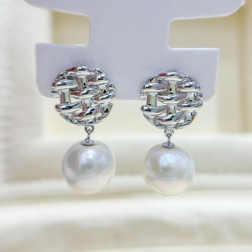 

925 Silver Pearl Beads Stud Earrings Setting Base Diy Jewelry Making Findings&Components No Pearl E109