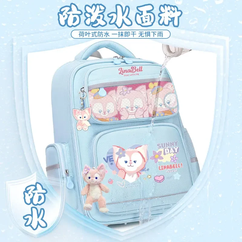 Mochila escolar de Disney Lingna Beier para estudiantes, mochila impermeable con almohadilla de hombro, informal y ligera, dibujos animados bonitos, novedad