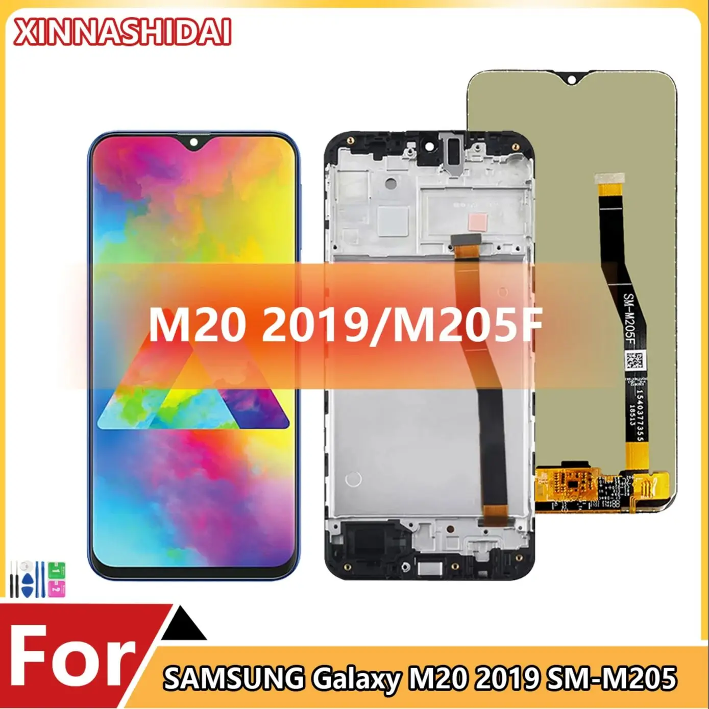 LCD For SAMSUNG Galaxy M20 2019 SM-M205 M205F LCD Display Touch Screen Digitizer Assembly replacement parts