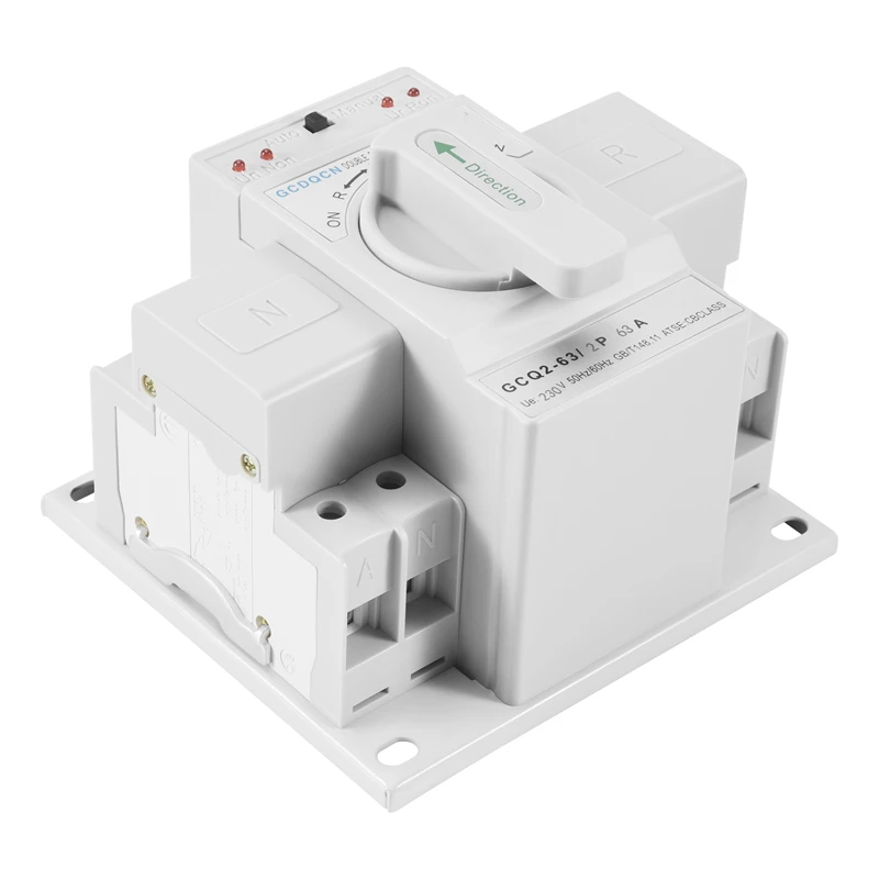 

AC62-Dual Power Automatic Transfer Switch 2P63A Switch Gear Switch Cb Class Ats Home Single Phase 220V